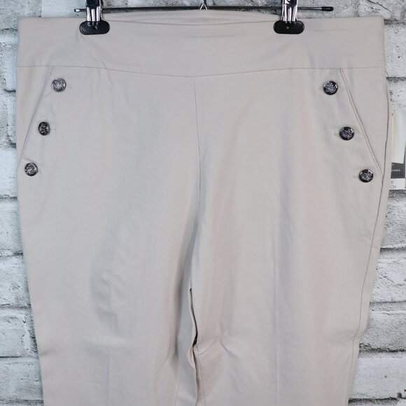 CounterParts Women's Size XL Dress Pants Colour Straw Super Stretch Straight Leg - Picture 3 of 16